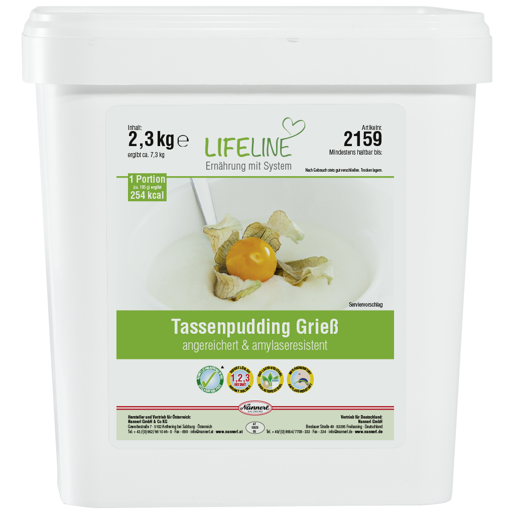 LifeLine Tassenpudding Grieß angereichert 2159